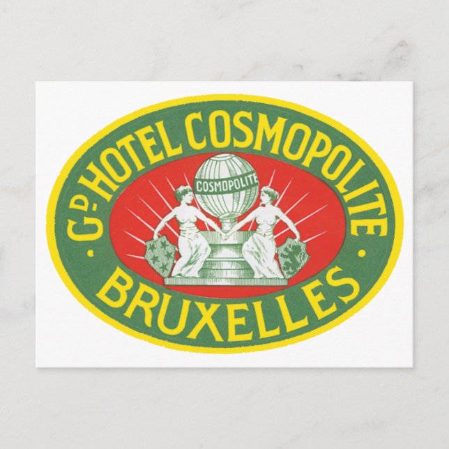 Hotel Cosmopolite, Bruxelles Postcard (Front)