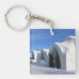 Hotel de Glace, Quebec, Canada Keychain