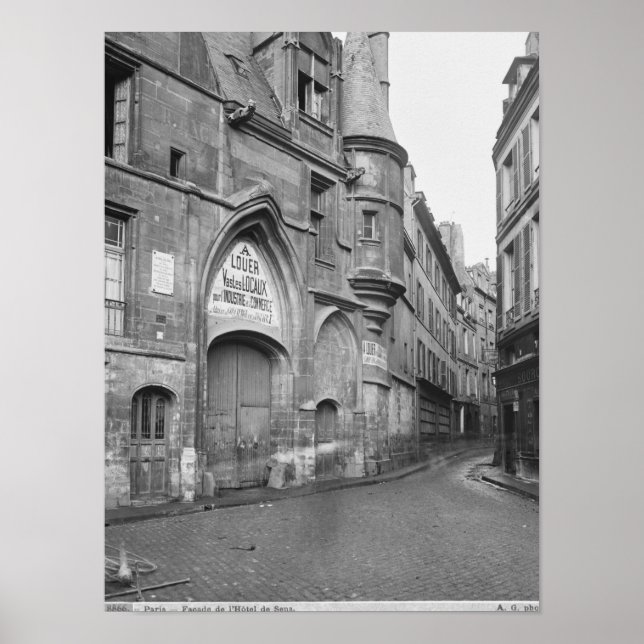 Hotel de Sens, late 19th century-early Poster (Front)