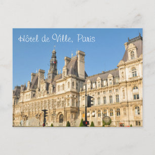 Hotel de Ville in Paris, France Postcard