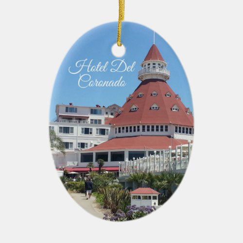 Hotel Del Coronado Oval Ornament