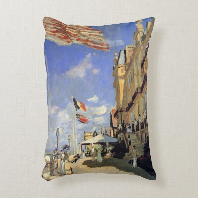 Hotel des Roches Noires, Trouville by Claude Monet Accent Pillow (Front(Vertical))