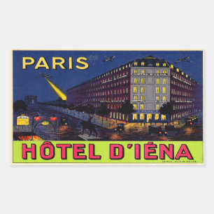 Hotel d'Iéna (Paris) Rectangular Sticker