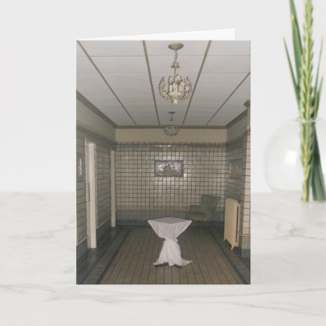 "Hotel Duluth Ladies Restroom" Birthday Card (Front)