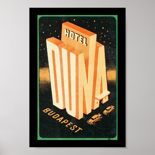 Hotel Duna Budapest Poster