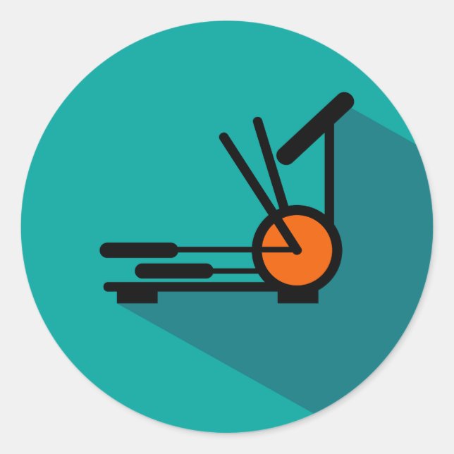 Hotel Elliptical Machine Fitness Room Icon Sticker (Front)
