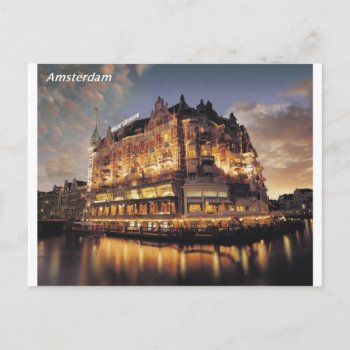 Hotel-europe-amsterdam-netherlands-[kan.k] Postcard by Lakis_ at Zazzle