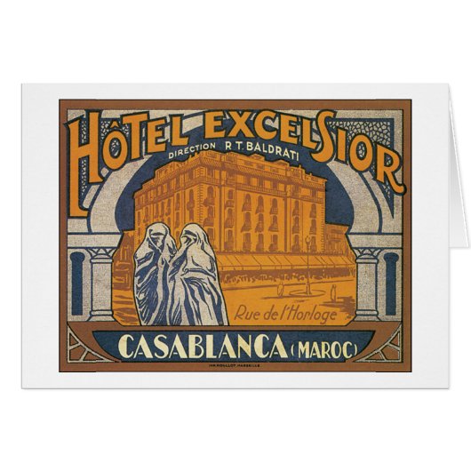 Hotel Excelsior Casablanca Cards (Front Horizontal)