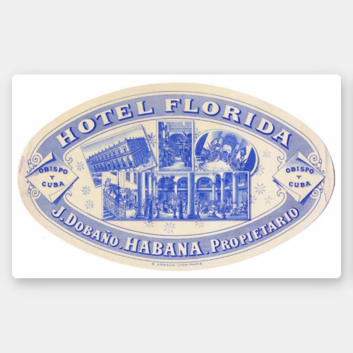 Hotel Florida Cuba Havana  Sticker