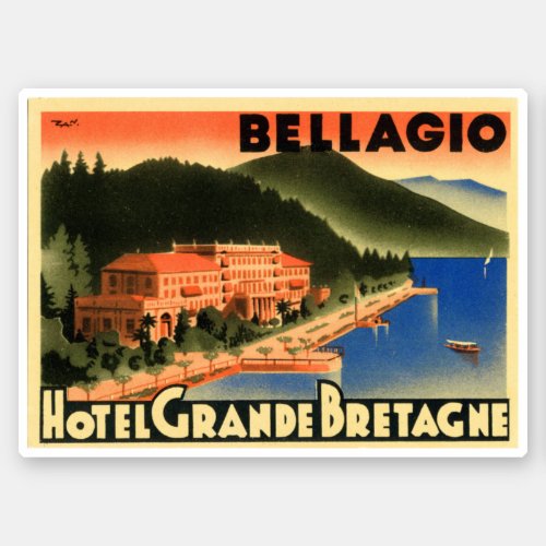 Hotel Grande Bretagne Bellagio Sticker