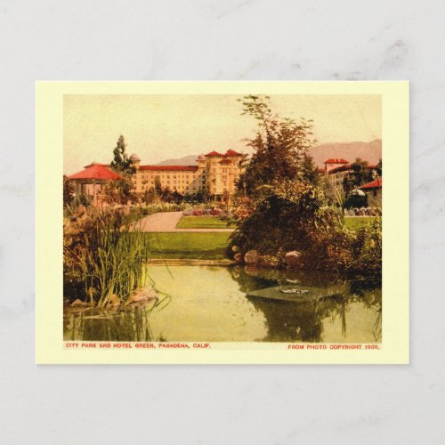 Hotel Green Pasadena California 1905 Vintage Postcard