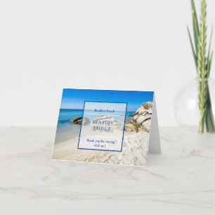 Hotel Guest house vacation photo business Letterpress Thank You Card