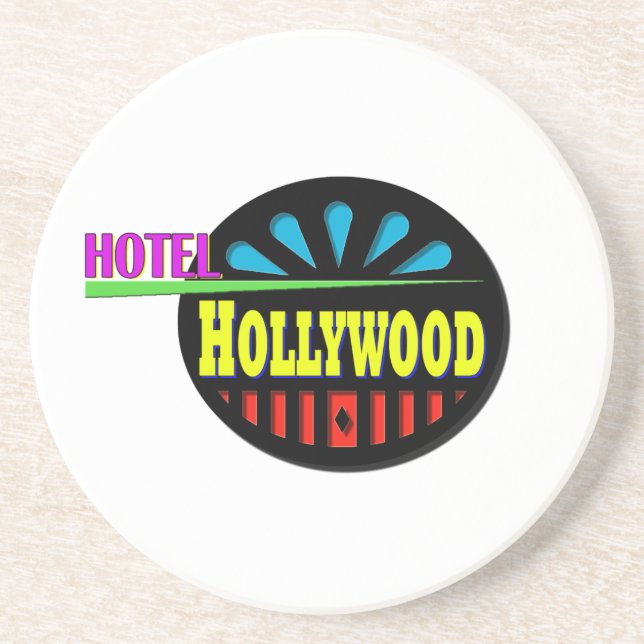 Hotel Hollywood Coaster! Drink Coaster (Front)