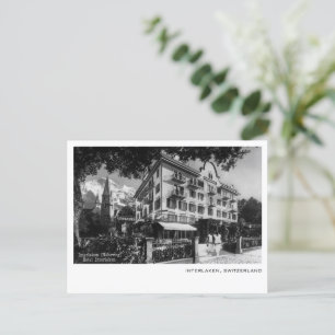 Hotel Interlaken Vintage Photo Swiss Alps Postcard