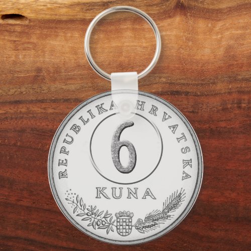 Hotel key with kuna as room number keychain