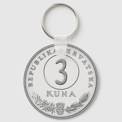 Hotel key with kuna as room number keychain