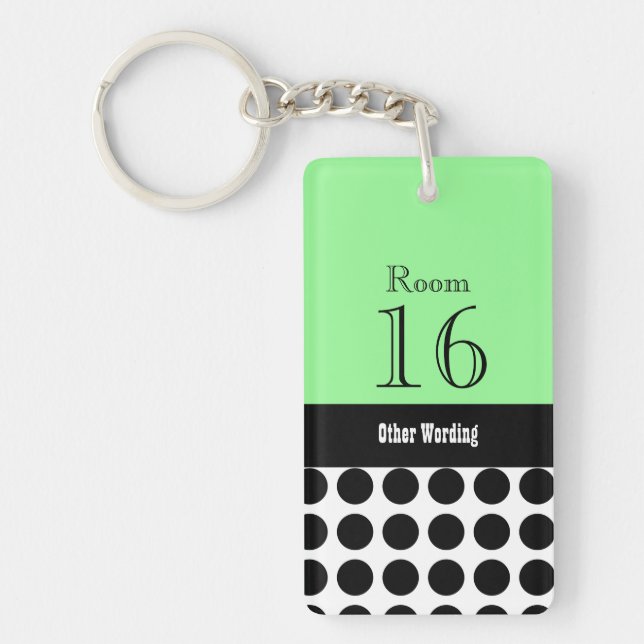 Hotel lodge resort room key (double sided) keychain (Front)