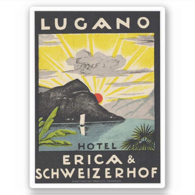 Hotel Lugano Italy Sticker (Front)