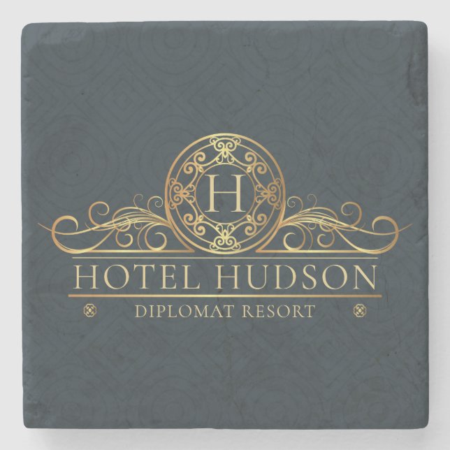 Hotel Luxury Branding Stone Coaster (Front)