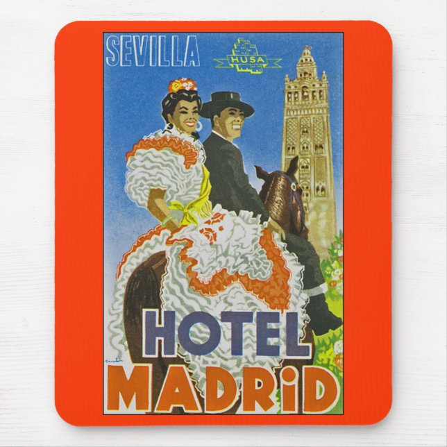 Hotel Madrid Mouse Pad (Front)