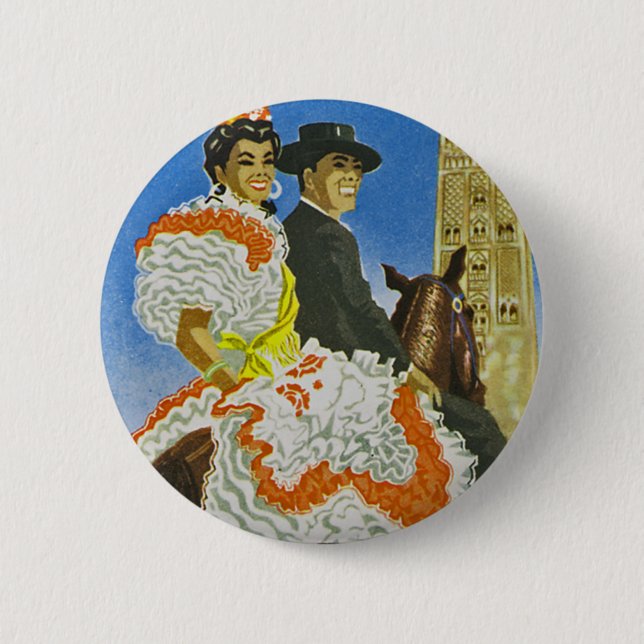 Hotel Madrid Pinback Button (Front)