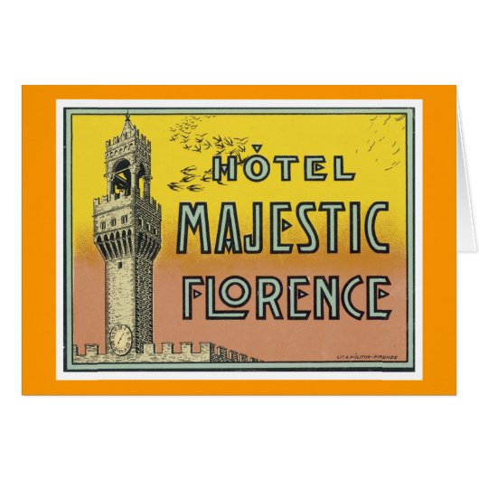 Hotel Majestic Florence Cards (Front Horizontal)