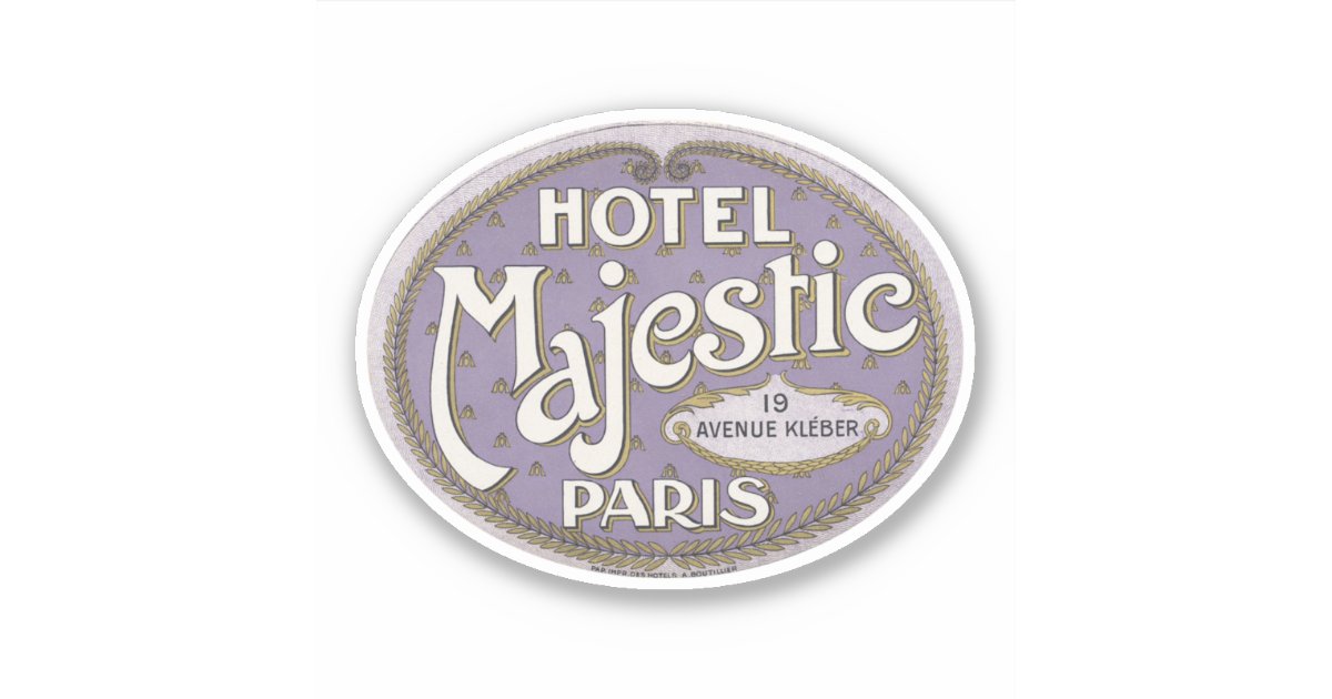 Vintage Majestic Hotel Alexandria Egypt Luggage Label 