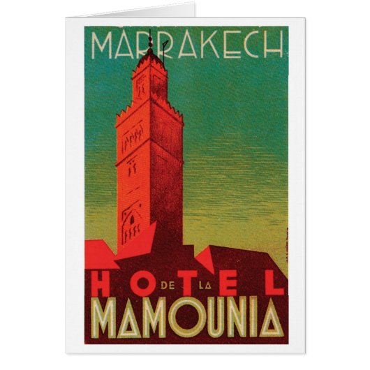 Hotel Mamounia Marrakech Cards (Front)