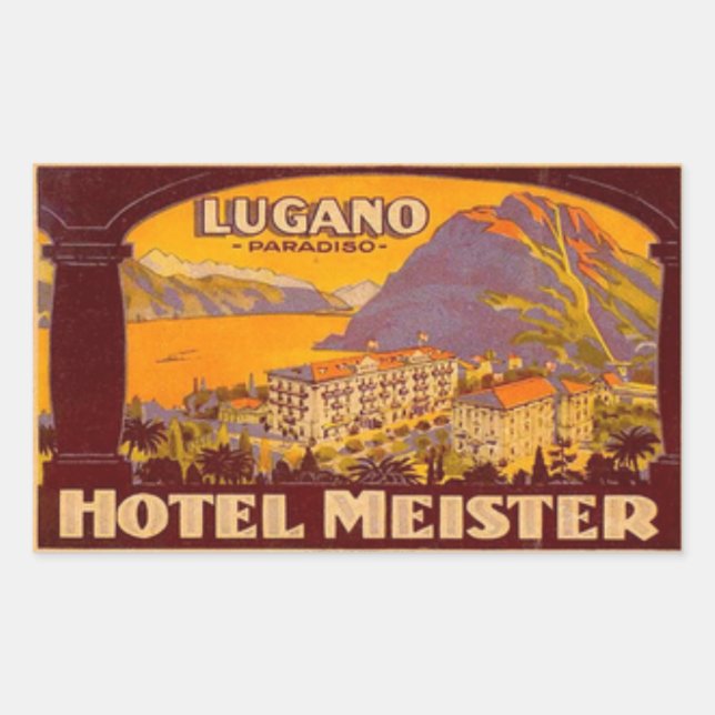 Hotel Meister Lugano Paradiso Rectangular Sticker (Front)