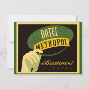 Hotel Metropol Budapest Hungary Bellhop Hat