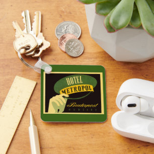 Hotel Metropol Budapest Hungary Bellhop Hat Keychain