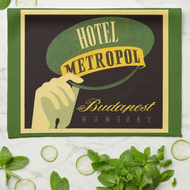 Hotel Metropol Budapest Hungary Bellhop Hat Kitchen Towel (Folded)