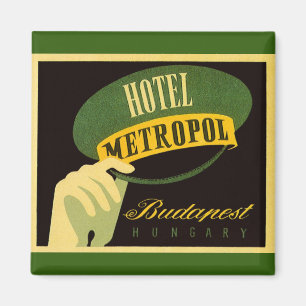 Hotel Metropol Budapest Hungary Bellhop Hat Magnet