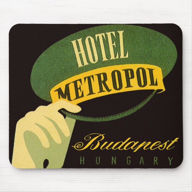 Hotel Metropol Budapest Hungary Bellhop Hat Mouse Pad (Front)