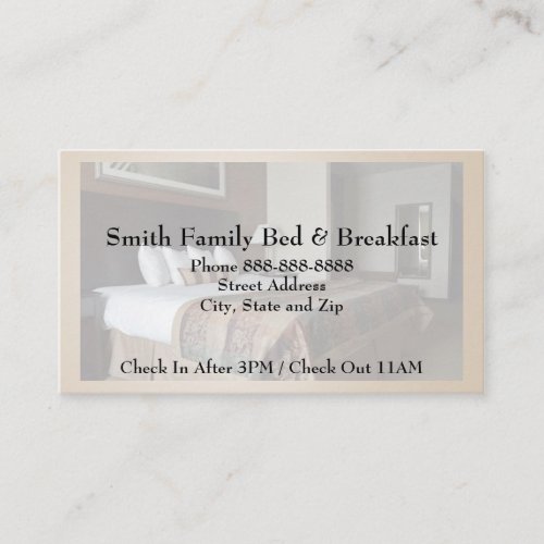Hotel Motel Lodging Business Card