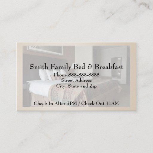 Customizable Hotel Motel Lodging Business Card