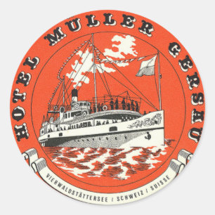 Hotel Muller Gersau Classic Round Sticker
