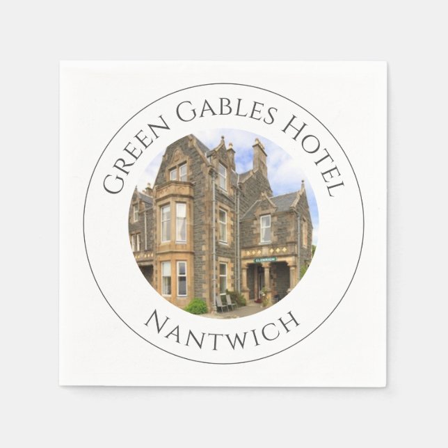 Hotel Name Plus Hotel Photo on Napkins (Front)