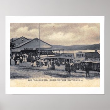 Hotel  Nolan’s Point  Lake Hopatcong  Nj Vintage Poster by markomundo at Zazzle