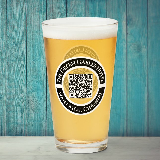 Hotel or Bar Drinks Glass with QR Code (Creator Uploaded)