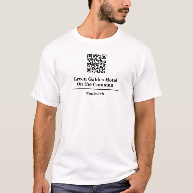 Hotel or Restaurant Name with QR Code T-Shirt