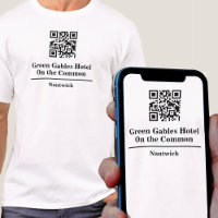 Hotel or Restaurant Name with QR Code T-Shirt