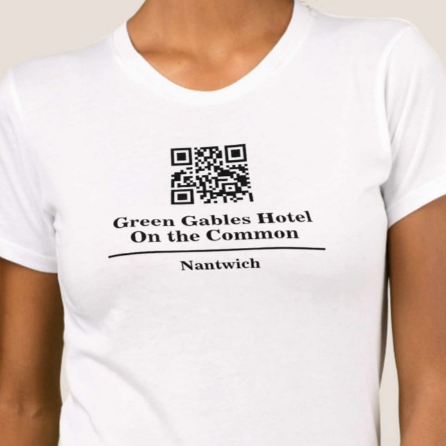 Hotel or Restaurant Shirt with QR Code T-Shirt (Creator Uploaded)