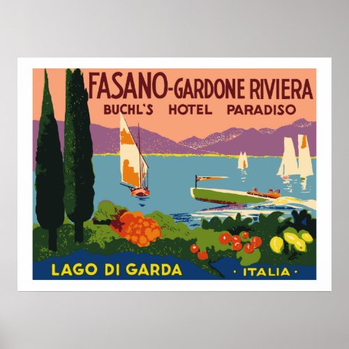 Hotel Paradiso Lago di Garda _ Italia Poster