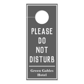 Hotel Please Do Not Disturb Door Hanger