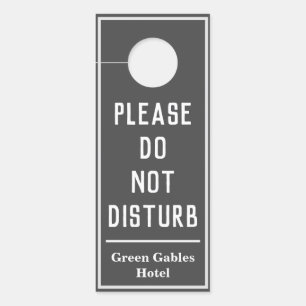 Hotel Please Do Not Disturb Door Hanger