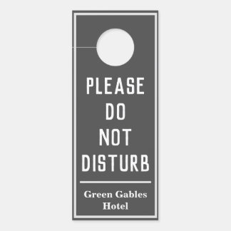 Hotel Please Do Not Disturb Door Hanger