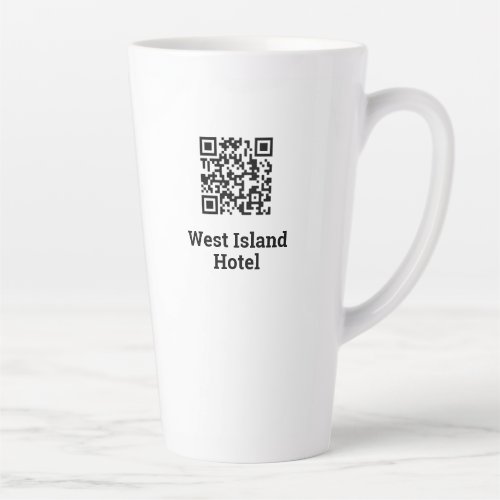 Hotel QR Code Design Latte Mug