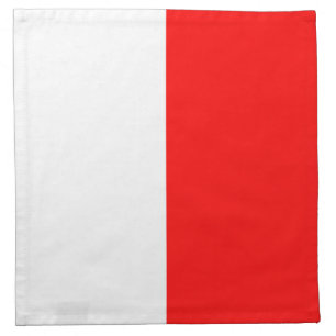 Hotel Red and White Cloth Napkin