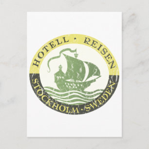 Hotel Reisen - distressed Postcard